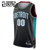 Dječji NBA Dres Detroit Pistons Personalizirani Nike 2025-26 City Edition Crno Swingman